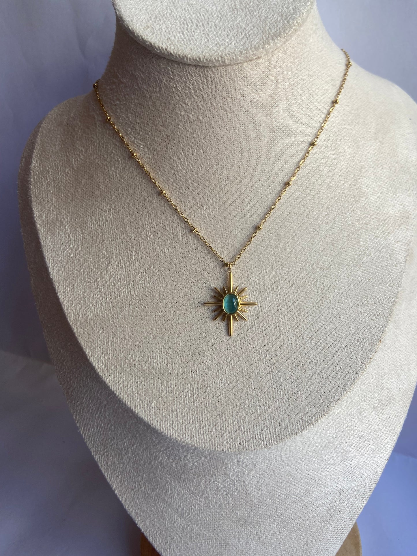 Anti tarnish sunshine necklace