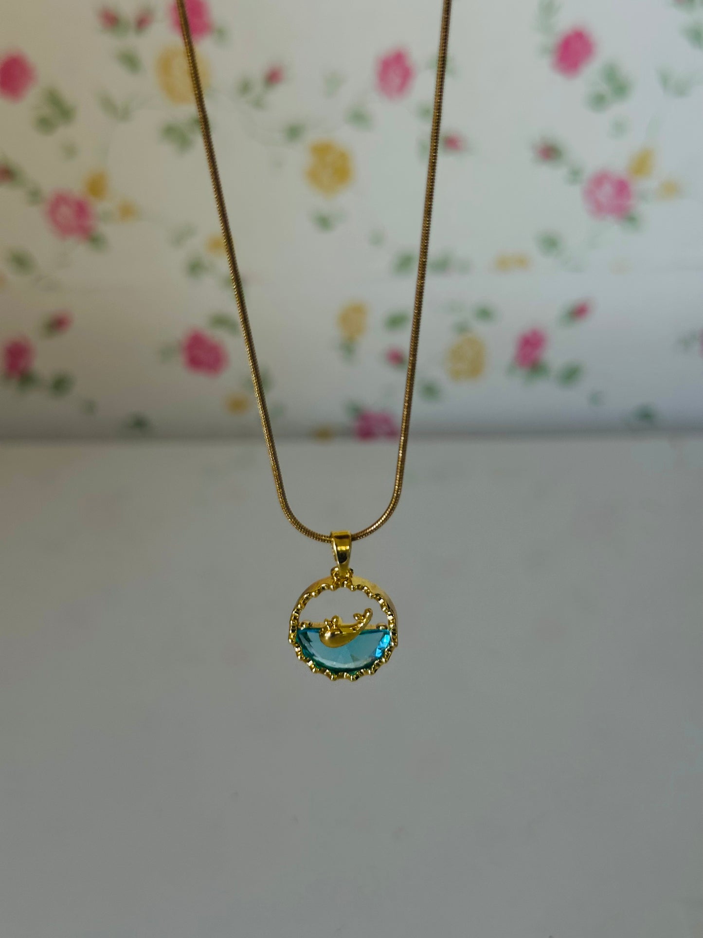 Anti tarnish dolphin necklace