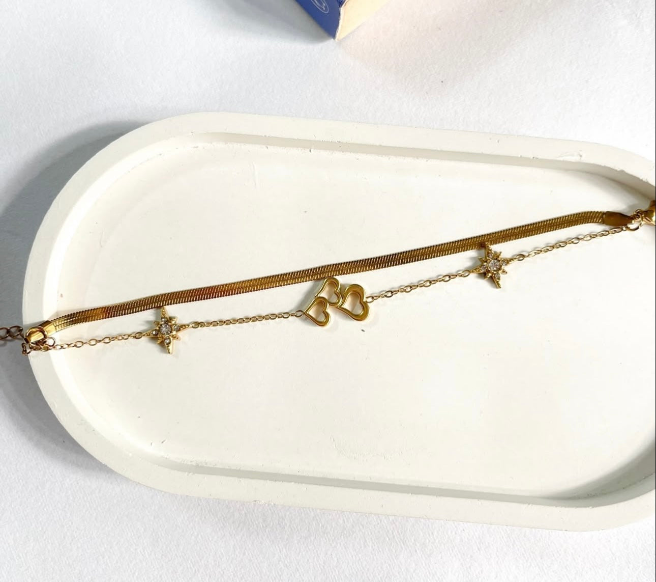 New anti tarnish double layer bracelet