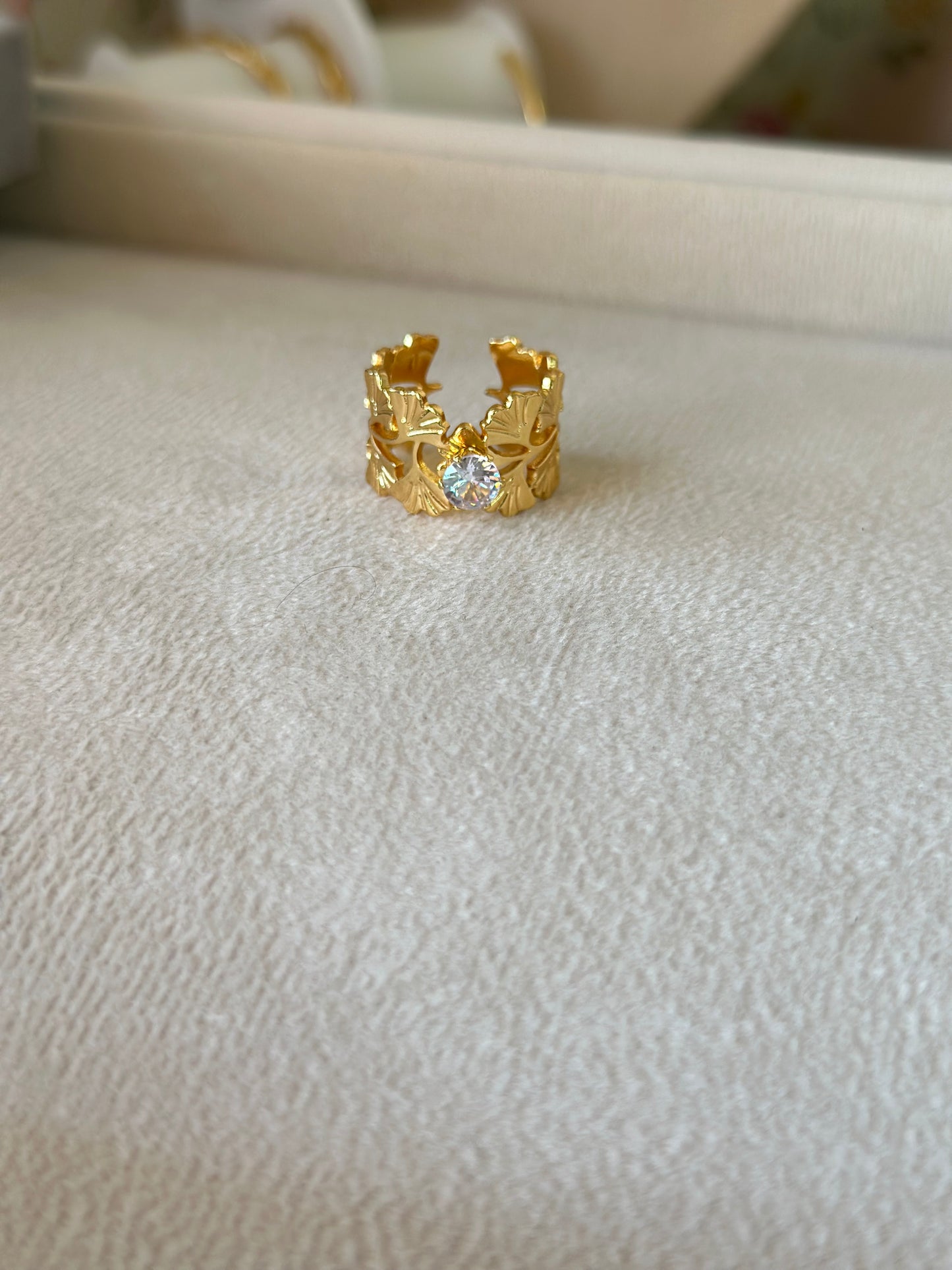 New anti tarnish stone ring