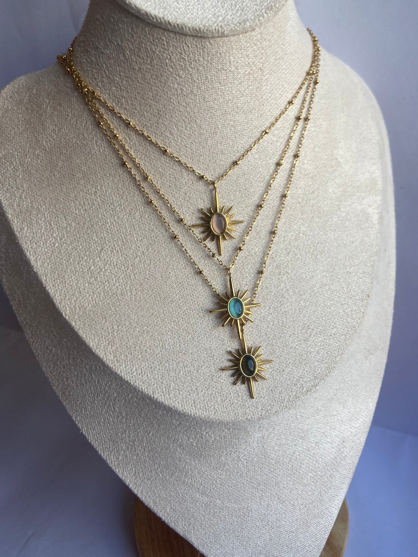 Anti tarnish sunshine necklace