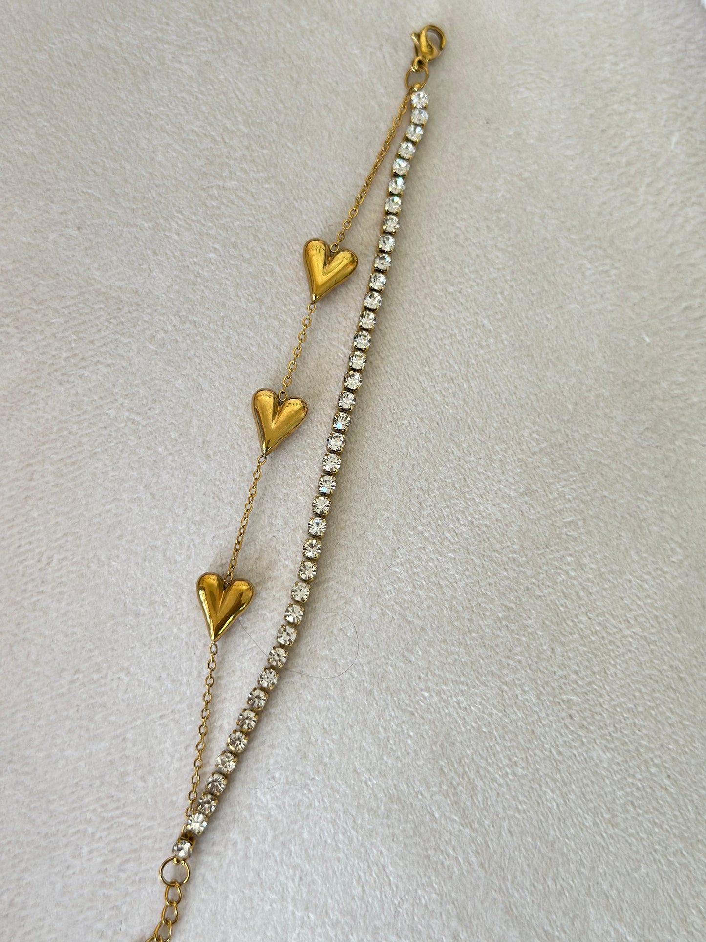 Anti tarnish cute double layer bracelet