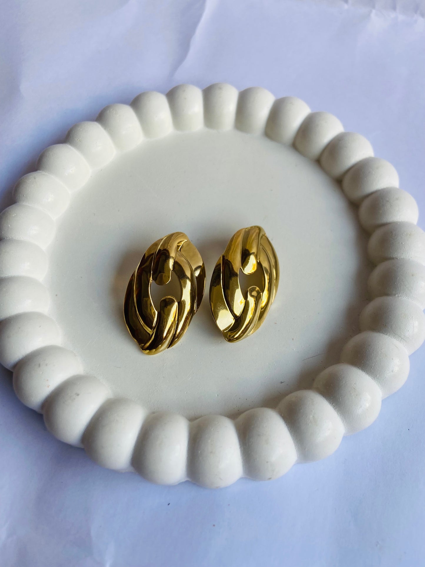 Anti tarnish leafy earring
