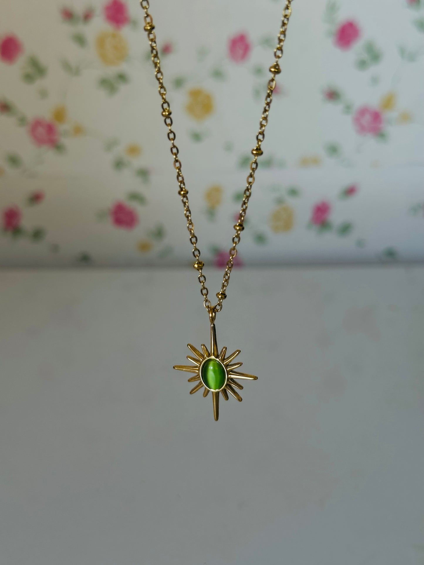 Anti tarnish sunshine necklace