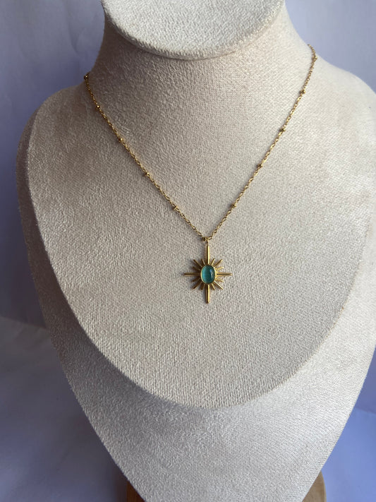 Anti tarnish sunshine necklace