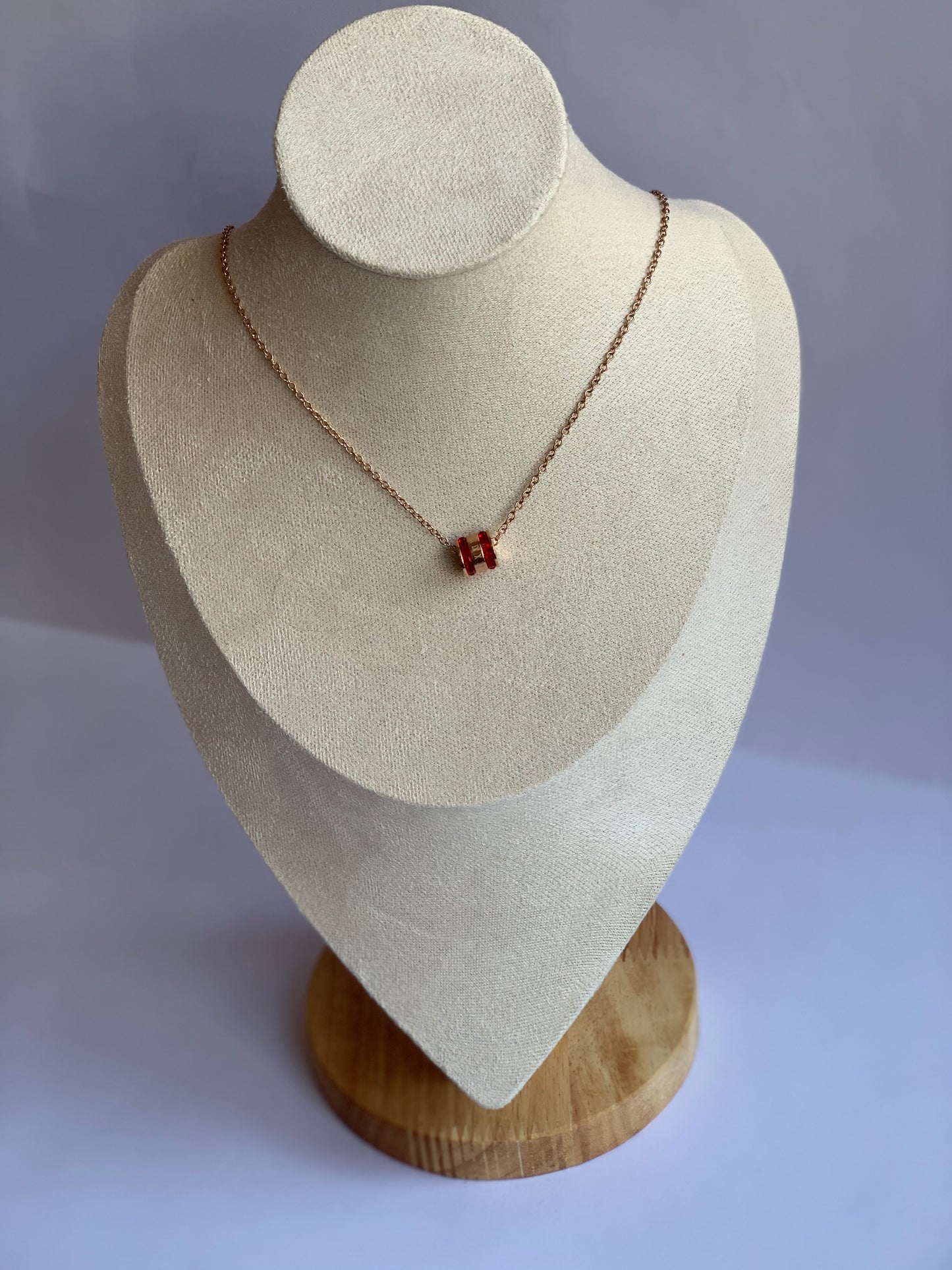 Anti tarnish redstone necklace