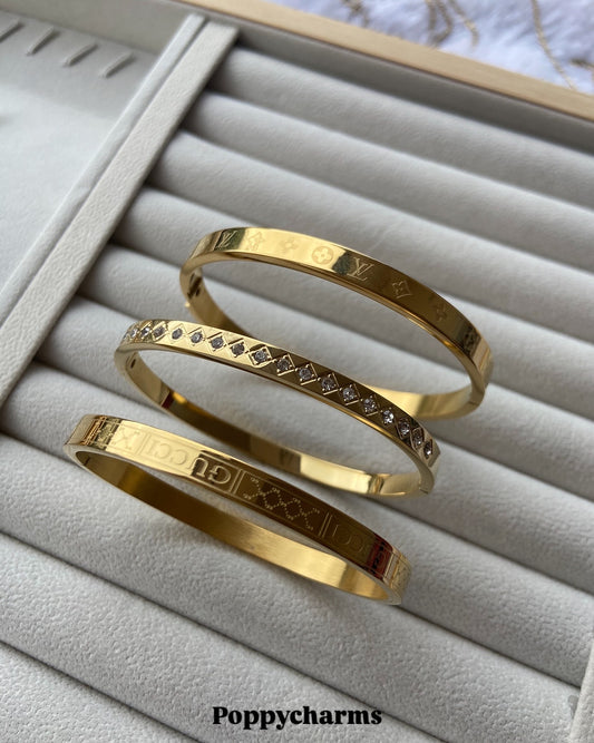 Anti tarnish gucci stack bangle combo
