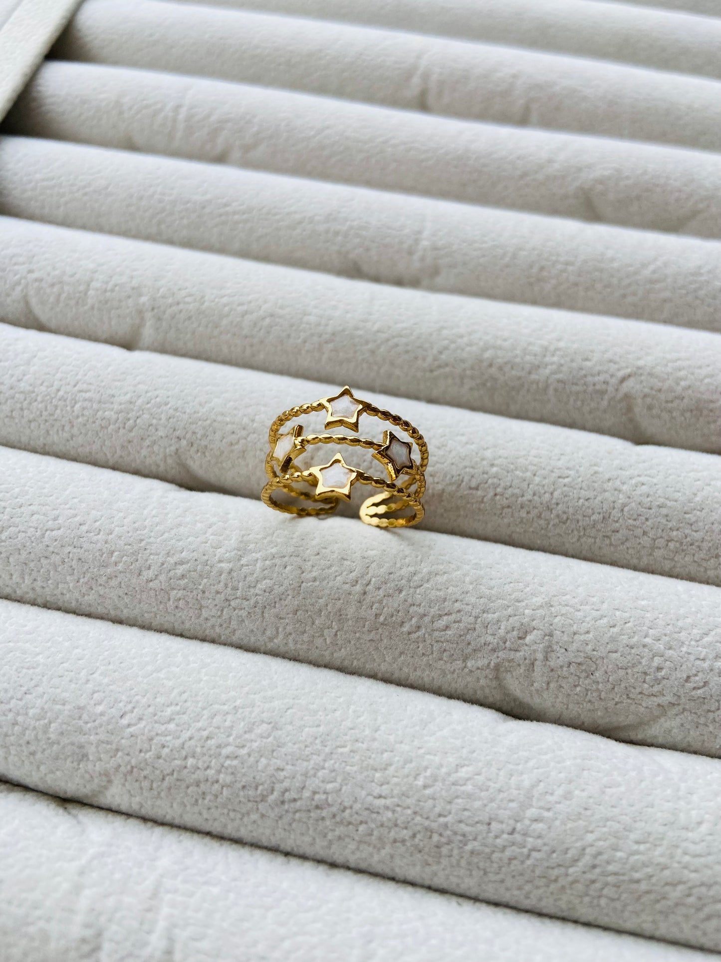Anti tarnish marble ring star