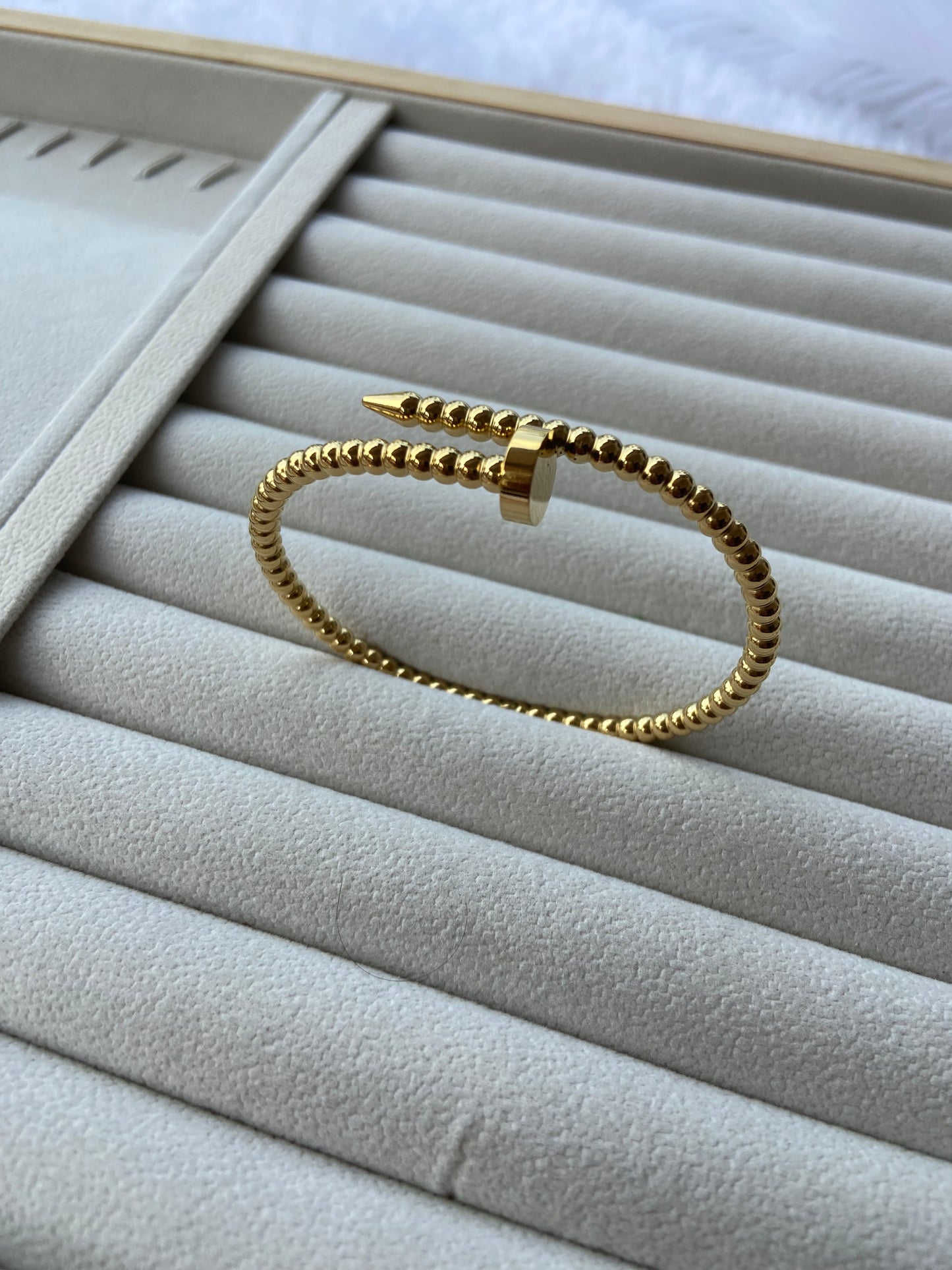 New anti tarnish bull nail bangle