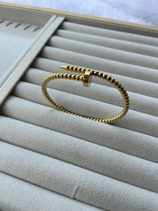 New anti tarnish bull nail bangle