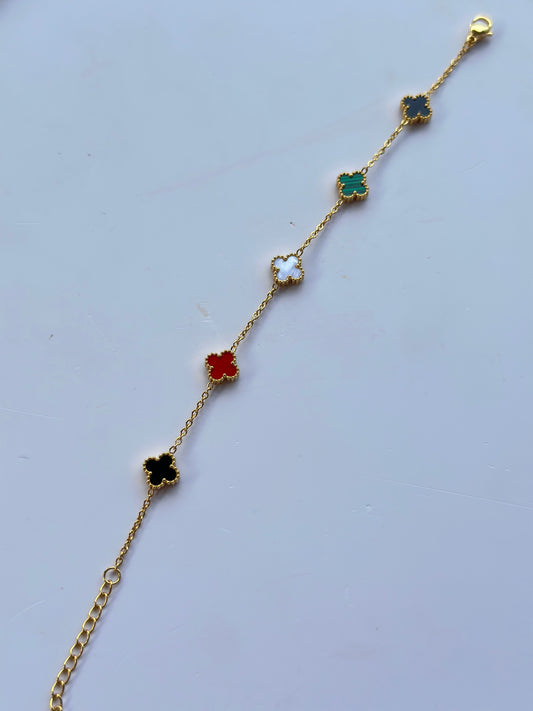 New anti tarnish multi stone bracelet