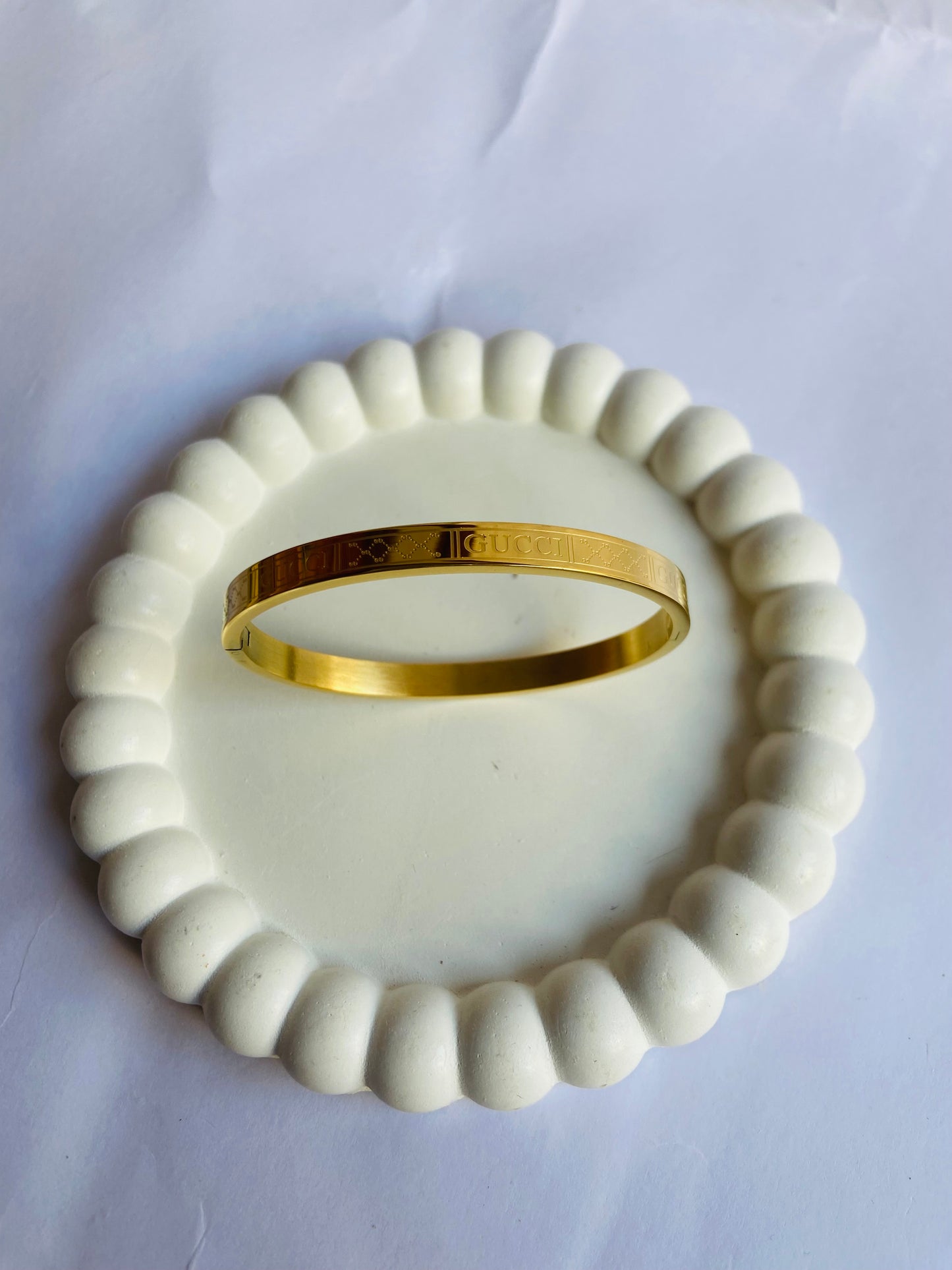 Anti tarnish gucci stack bangle
