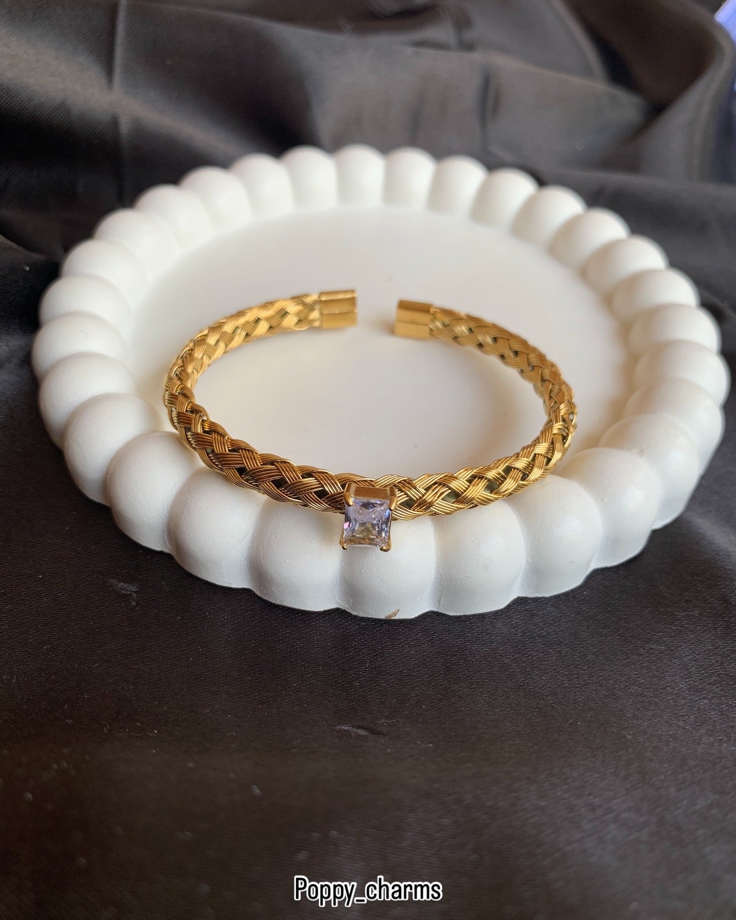 Anti tarnish braid bangle