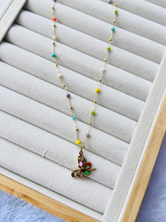 Anti tarnish kids crystal necklace