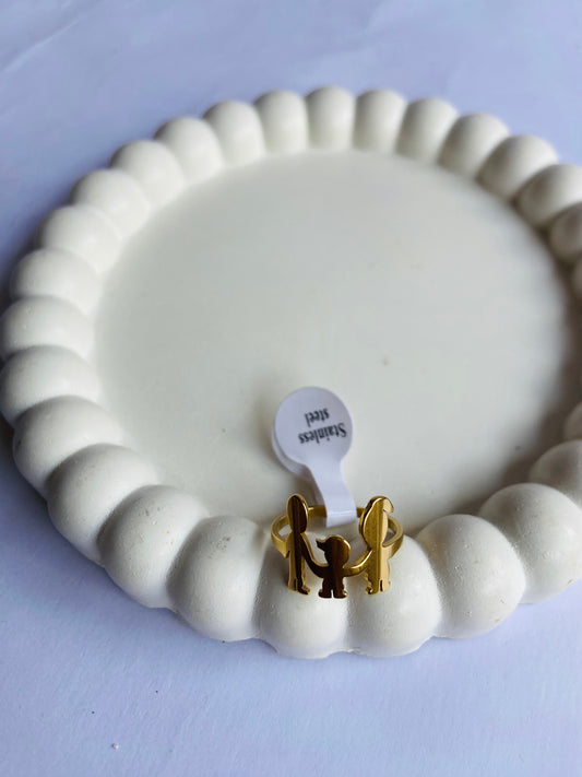 Anti tarnish family ring
