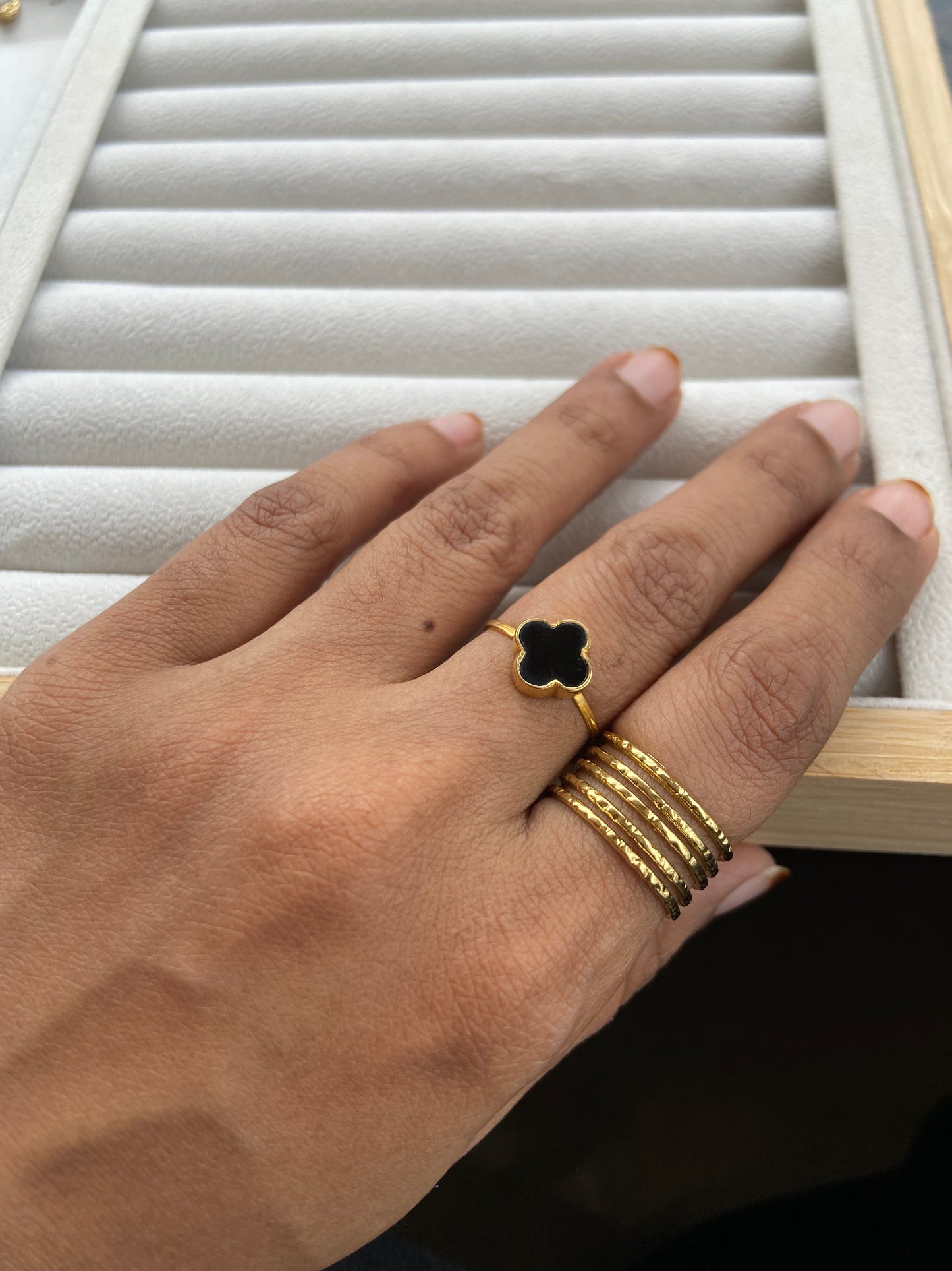 Anti tarnish spring ring