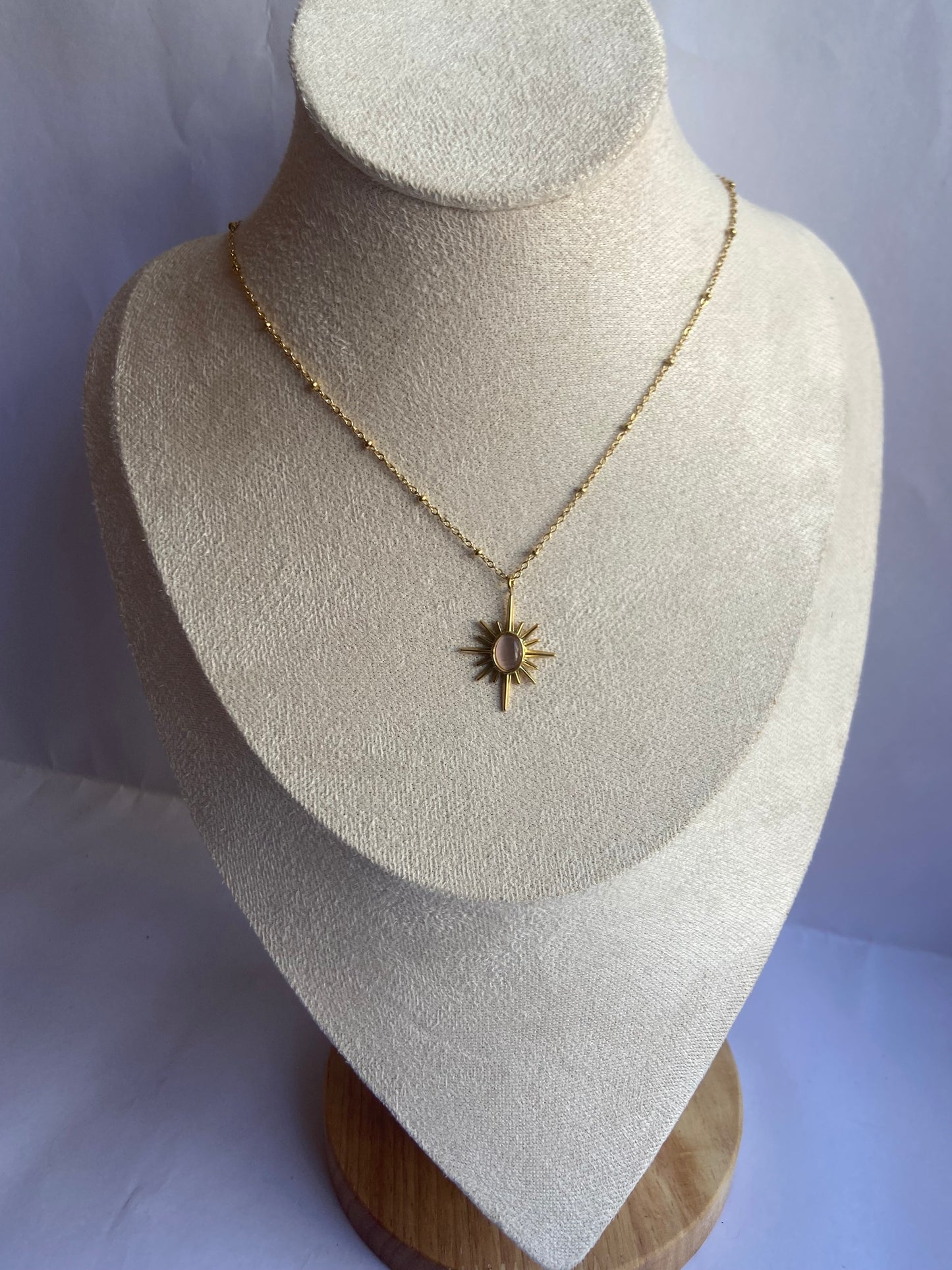 Anti tarnish sunshine necklace