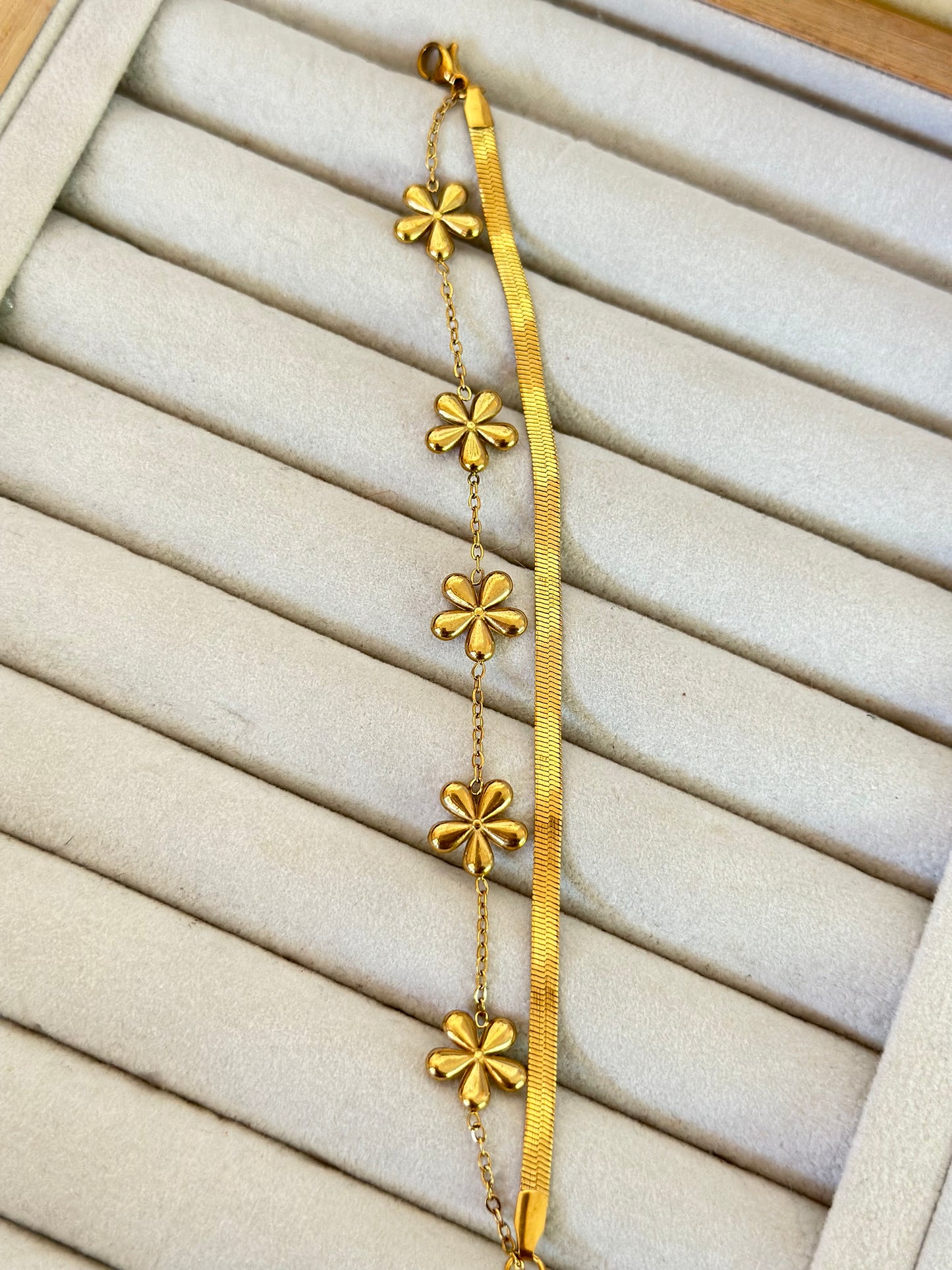 New anti tarnish double layered bracelet