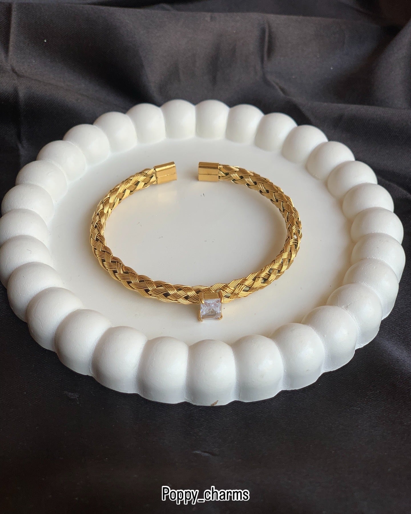 Anti tarnish braid bangle