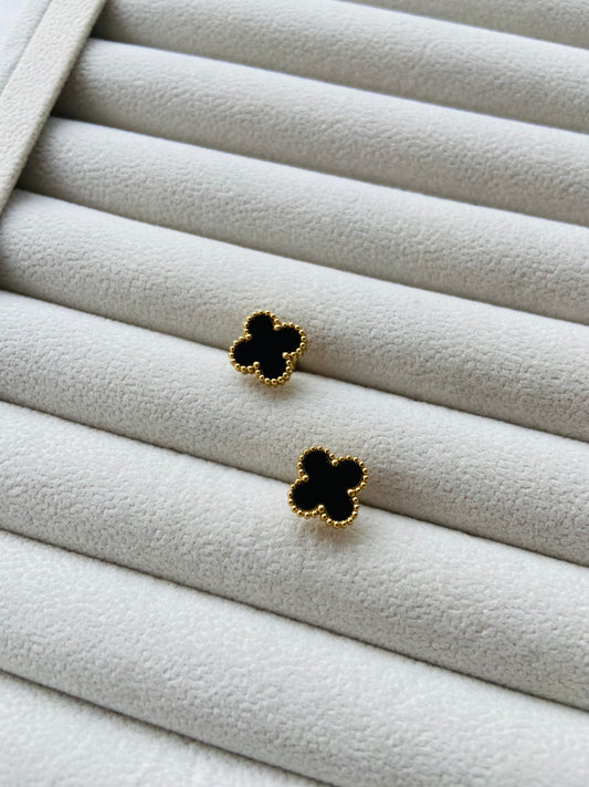 Anti tarnish clover earrings
