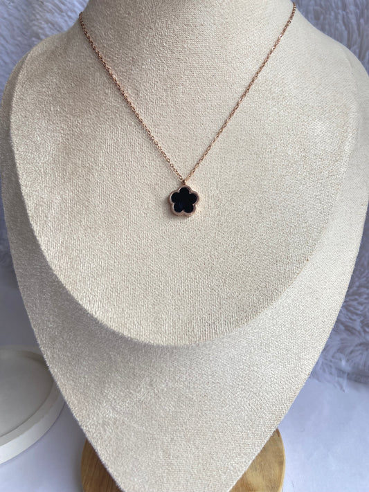 Anti tarnish double sided flower chain