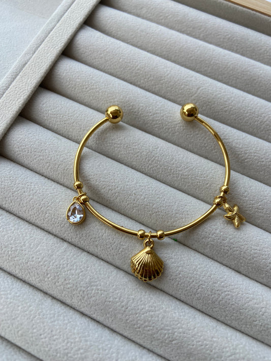 New anti rarnish beach vibe open bangle