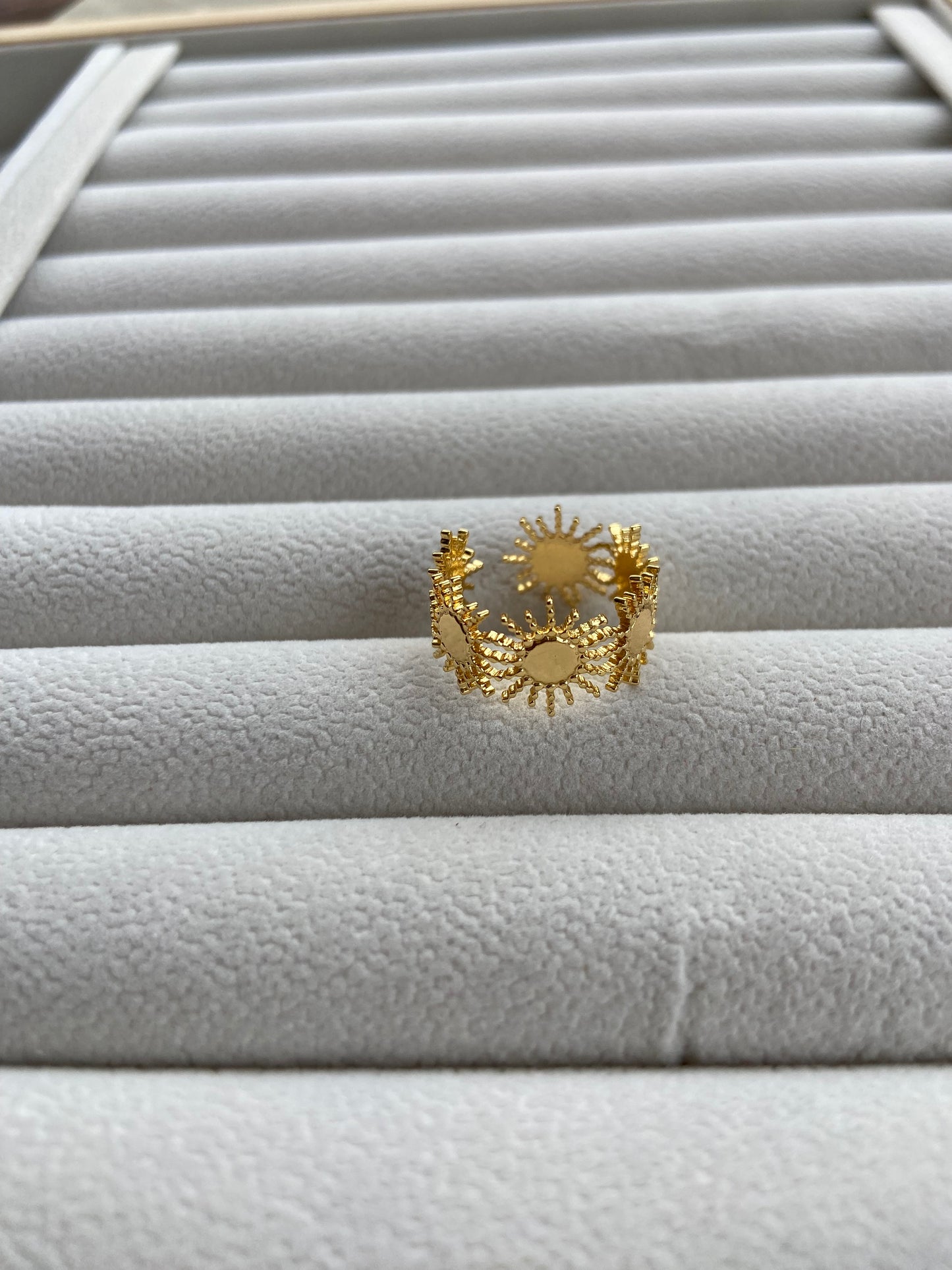 Anti tarnish sunny ring