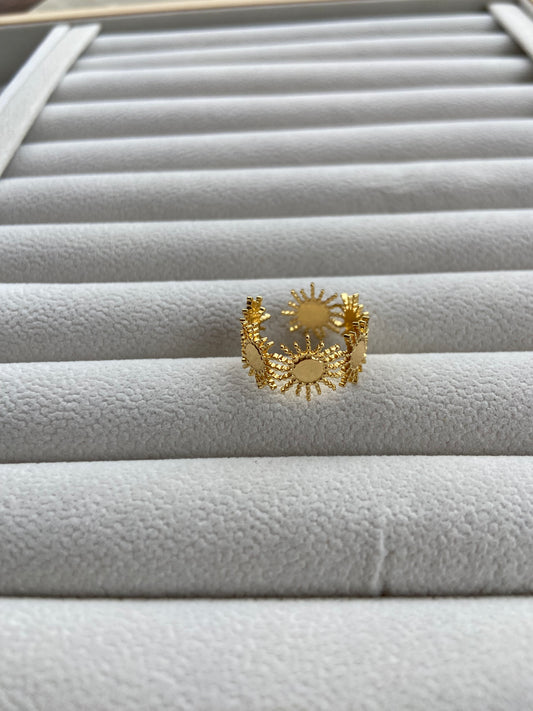 Anti tarnish sunny ring