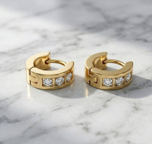 Anti tarnish cute stone earrings