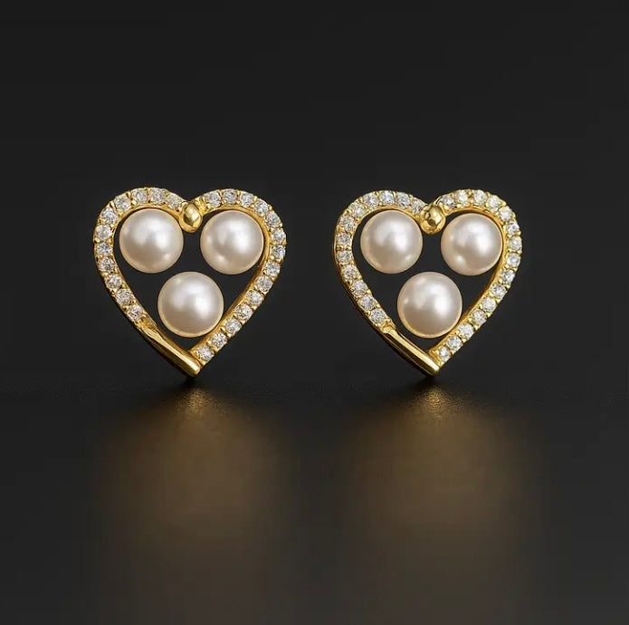 Anti tarnish pearl stone earring