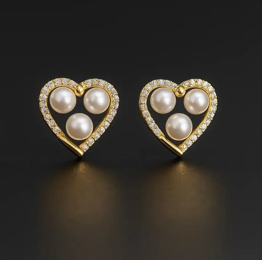 Anti tarnish pearl stone earring