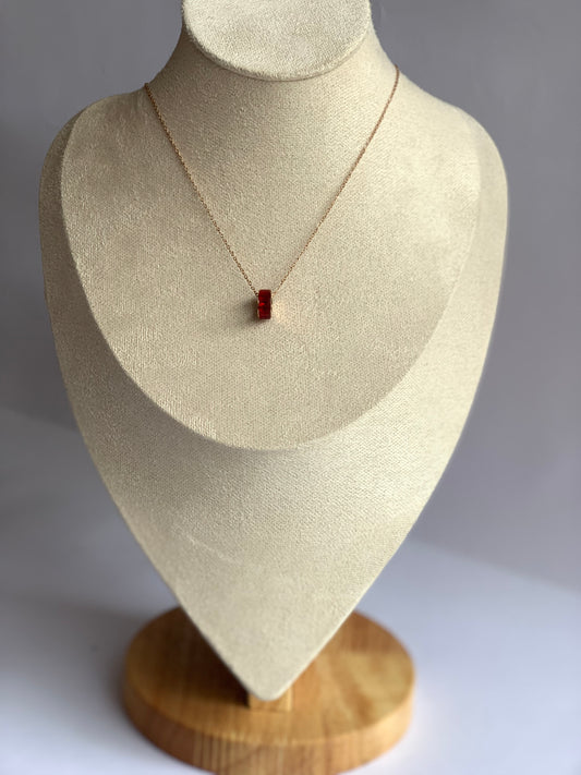 Anti tarnish redring necklace