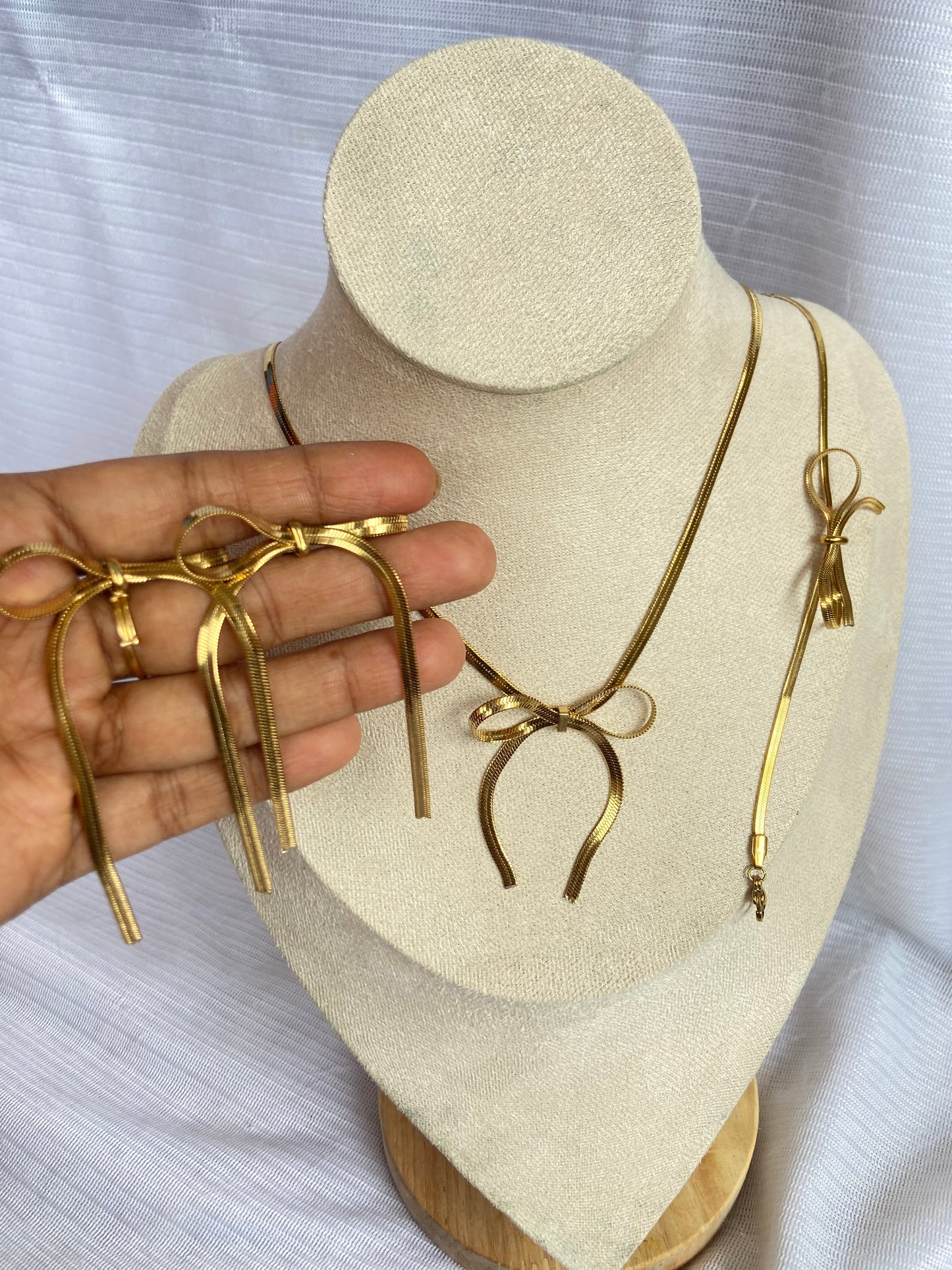 Anti tarnish snake combo set (chain, earring , bracelet)