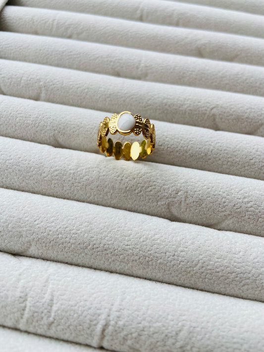 Anti tarnish marble ring vumi