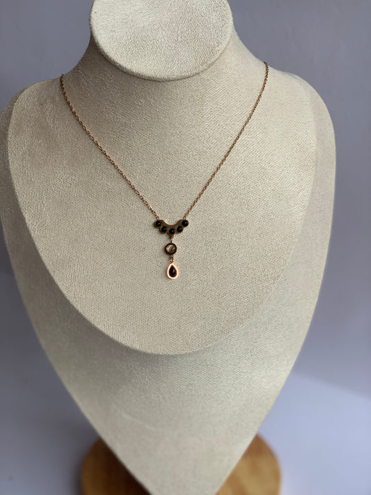 Anti tarnish black stone mangal sutra necklace