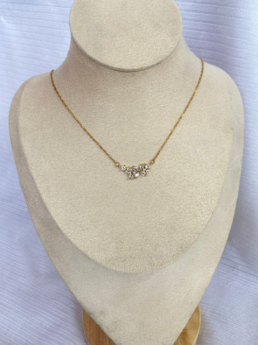 Anti tarnish New ziva diamond necklace