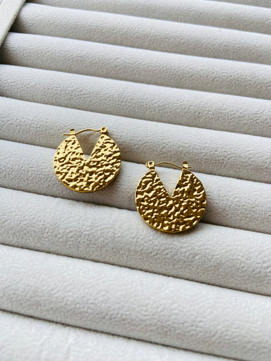 Anti tarnish round hoops earring