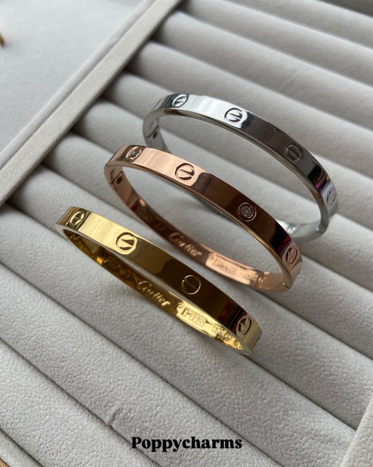 Anti tarnish cartier bangle combo