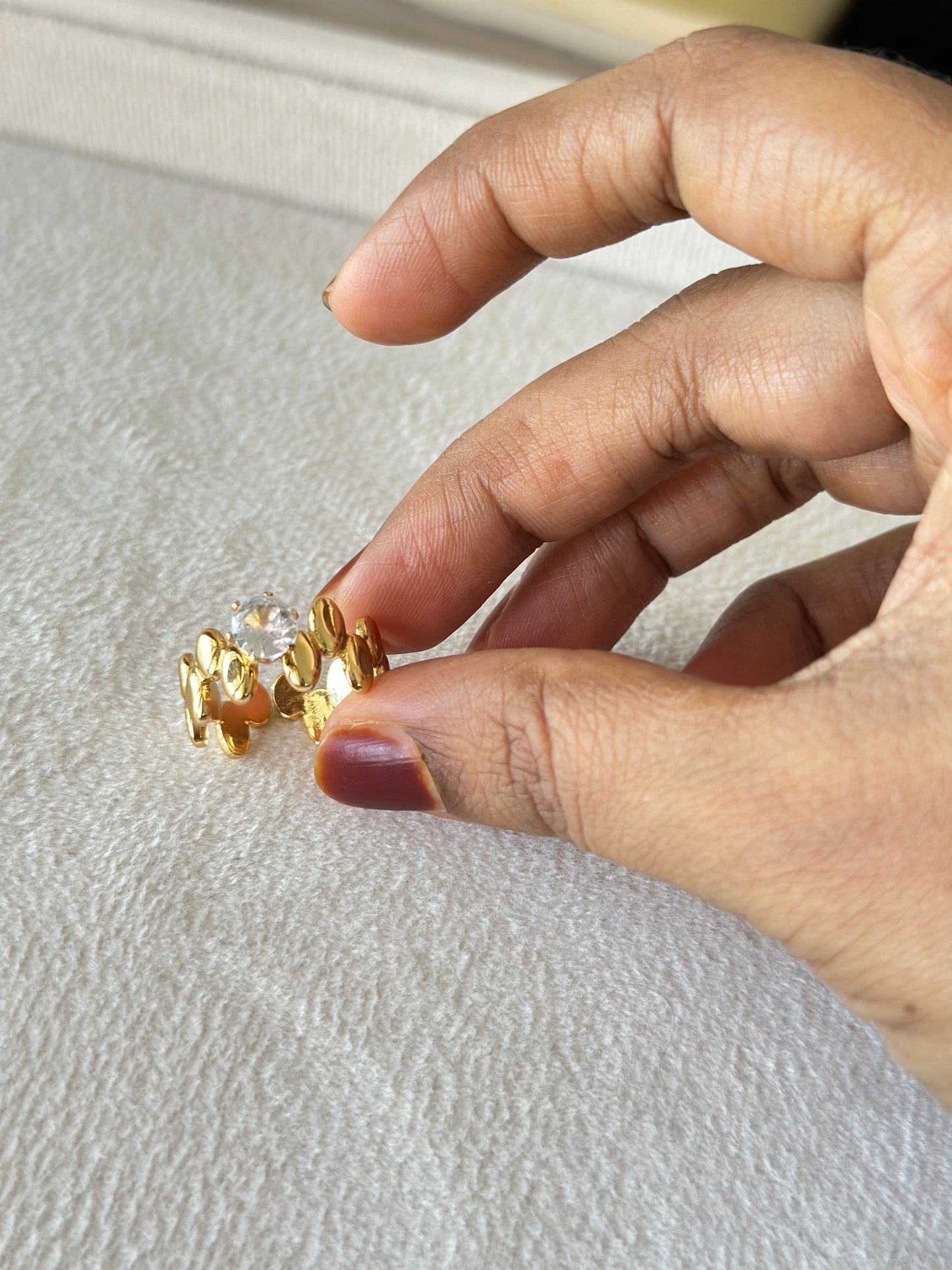 New anti tarnish stone ring