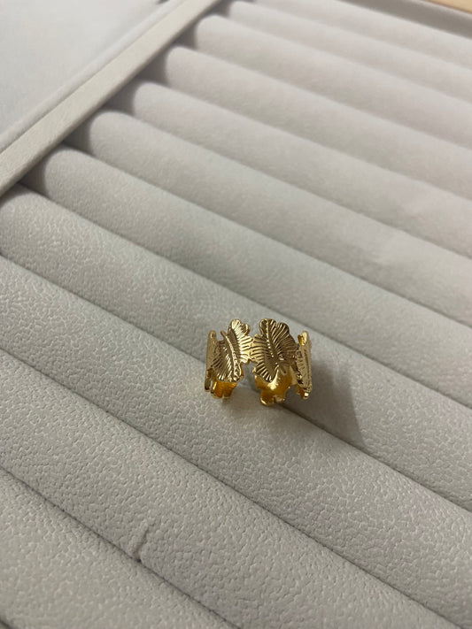 Anti tarnish leaf ring