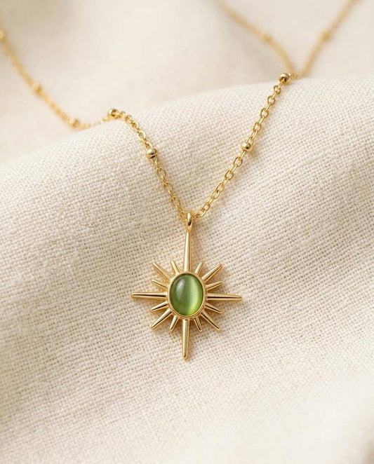 Anti tarnish sunshine necklace