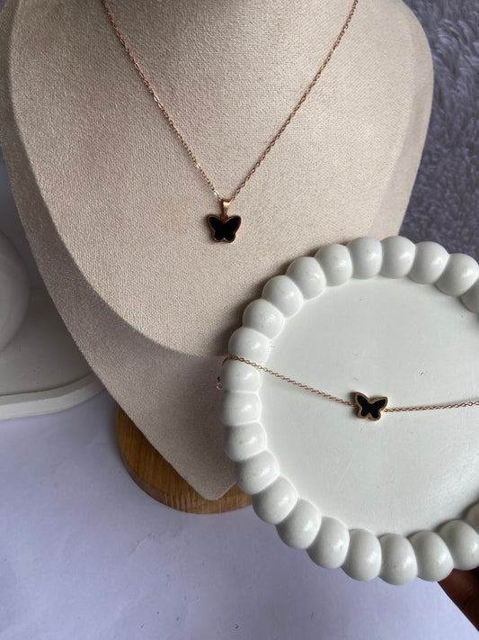 Anti tarnish combo chain and hand chain double sided locket