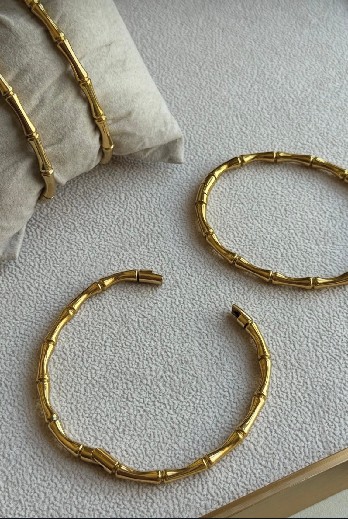 Anti tarnish bamboo bangle adjustable