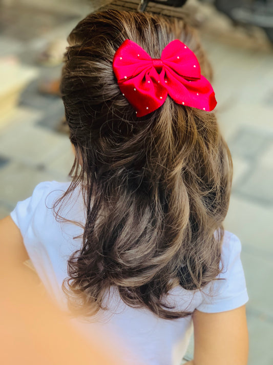 Hair bow tie clip (pair)